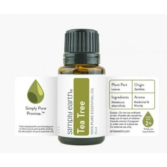 Simply Earth Tea Tree Essential Oil 15ml 100% Pure Oils Natural Aromatherapy NIB - Picture 2 of 12